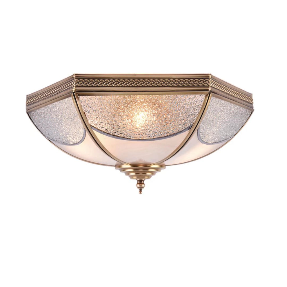 White and Gold Traditional Hexagon Ceiling Light Fixture By Homeroots | Chandeliers | Modishstore - 7