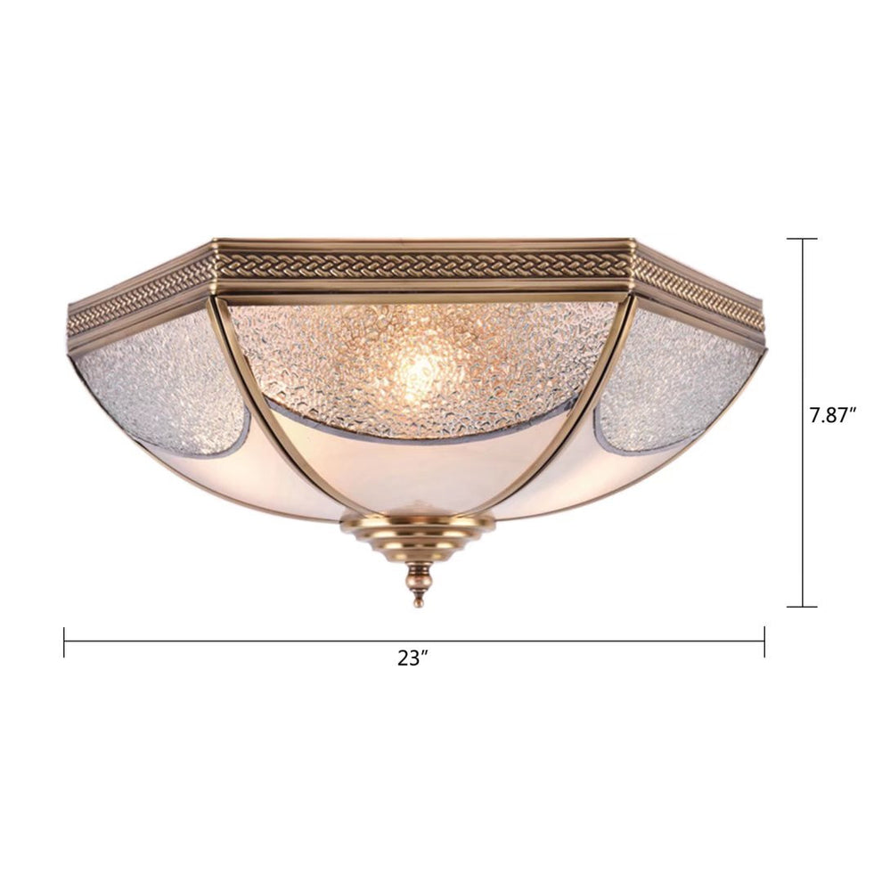 White and Gold Traditional Hexagon Ceiling Light Fixture By Homeroots | Chandeliers | Modishstore - 9