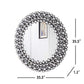 Round Diamond Jeweled Wall Mirror By Homeroots | Mirrors | Modishstore - 4