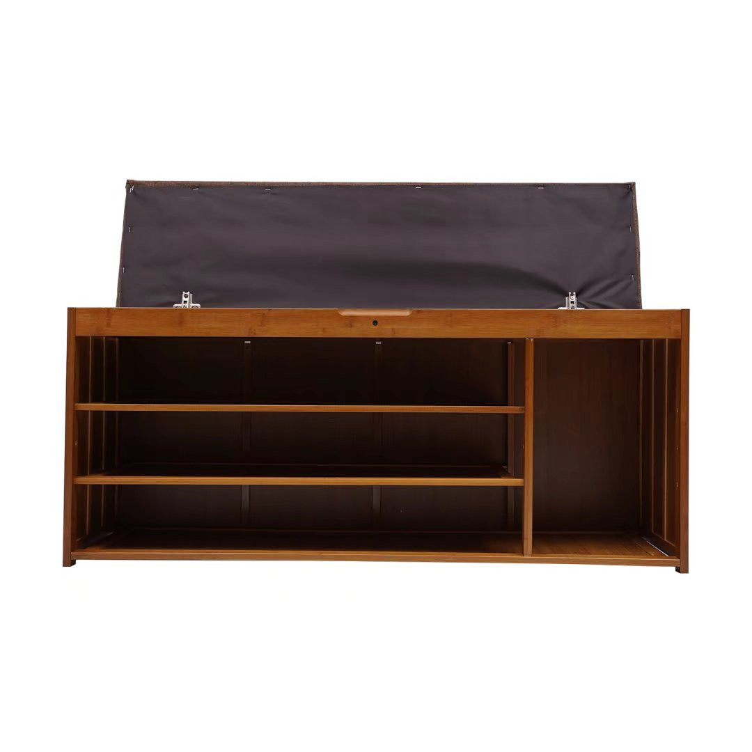 Stylish Brown Wood Shoe Rack And Bench By Homeroots | Shelves & Shelving Units | Modishstore - 7