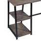 Modern Geo Oak Home Office Table With Storage Shelves By Homeroots | Desks | Modishstore - 4