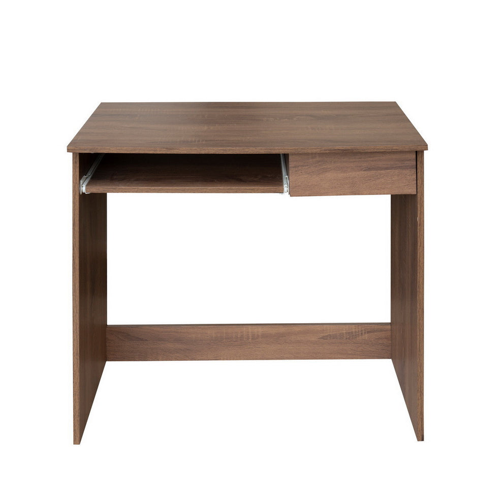 Minimalist Walnut Computer Table with Keyboard Tray By Homeroots | Desks | Modishstore - 4