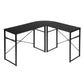 Modern Geo Black L Shape Computer Table By Homeroots | Desks | Modishstore - 2