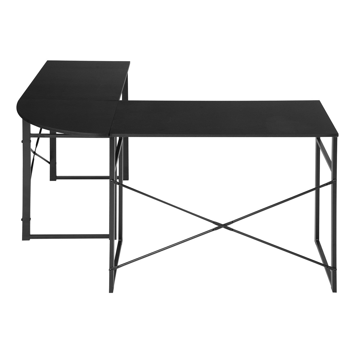Modern Geo Black L Shape Computer Table By Homeroots | Desks | Modishstore - 3