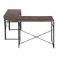 Modern Geo Walnut L Shape Computer Table By Homeroots | Desks | Modishstore - 5