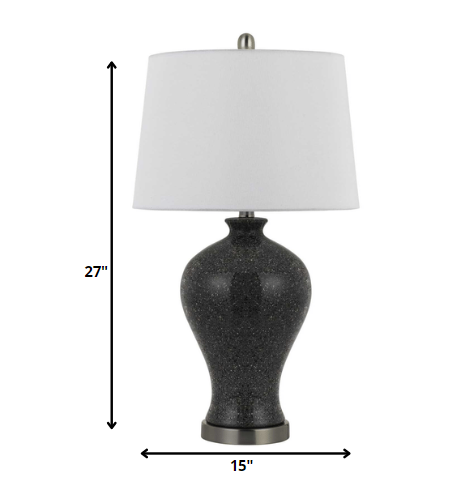 Set of Two 27” Ceramic And Marble Table Lamps By Homeroots | Table Lamps | Modishstore - 5