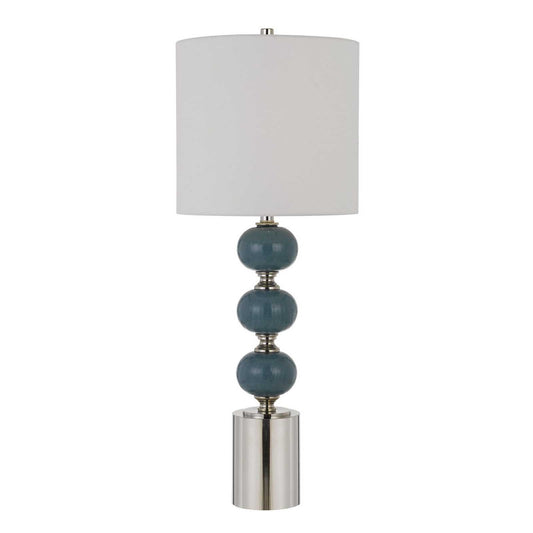 Set of Two 29" Modern Blue Metal Table Lamps By Homeroots | Table Lamps | Modishstore