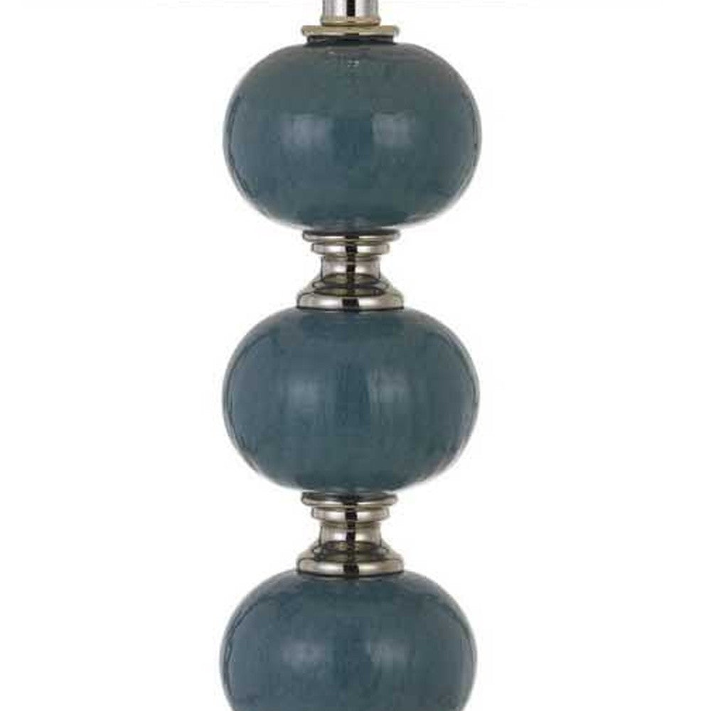 Set of Two 29" Modern Blue Metal Table Lamps By Homeroots | Table Lamps | Modishstore - 3