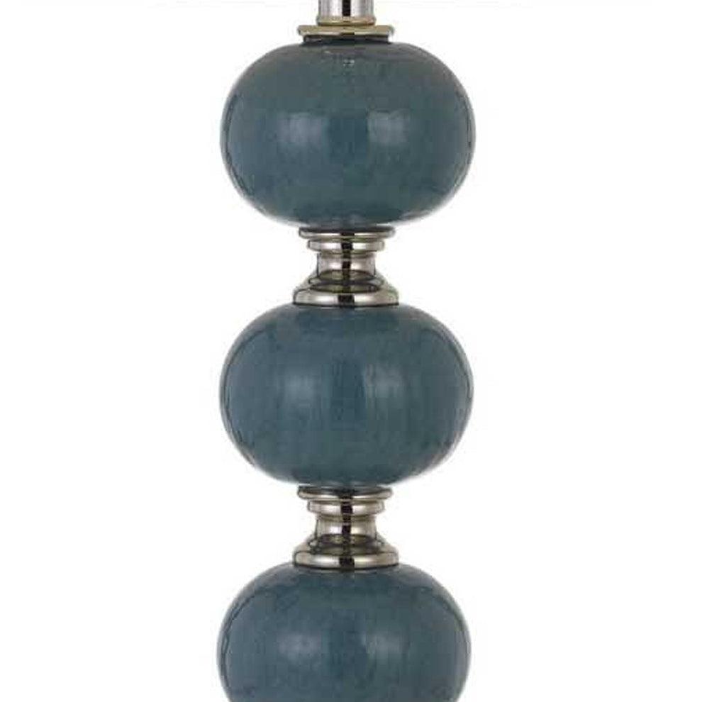 Set of Two 29" Modern Blue Metal Table Lamps By Homeroots | Table Lamps | Modishstore - 3