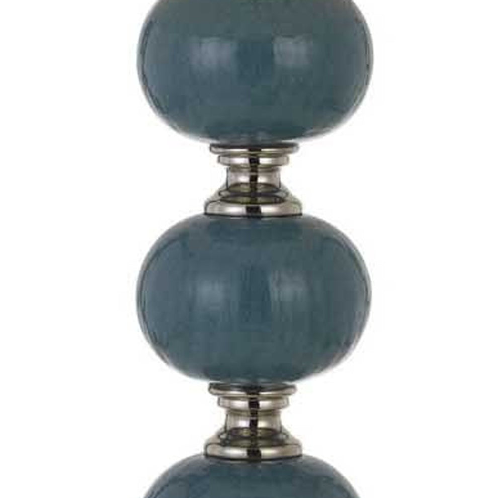 Set of Two 29" Modern Blue Metal Table Lamps By Homeroots | Table Lamps | Modishstore - 4