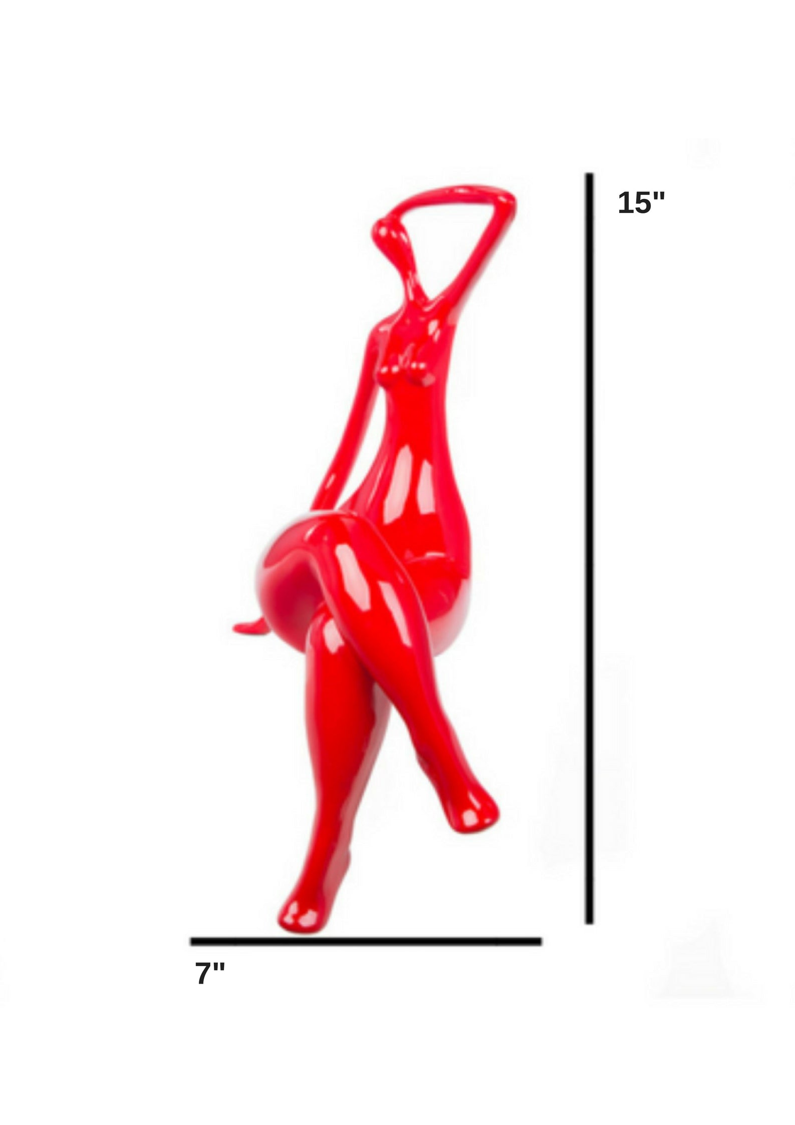 Red Strike a Pose Sculpture By Homeroots | Sculptures | Modishstore - 2