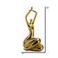 Gold Women Stretching Large Sculpture By Homeroots | Sculptures | Modishstore - 2
