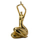 Gold Women Stretching Large Sculpture By Homeroots | Sculptures | Modishstore - 4