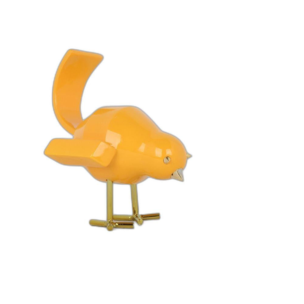 Small Orange and Gold Bird Sculpture By Homeroots | Sculptures | Modishstore - 5