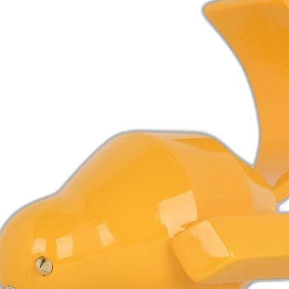 Small Orange and Gold Bird Sculpture By Homeroots | Sculptures | Modishstore - 7