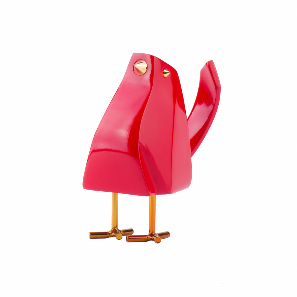 Small Orange and Gold Bird Sculpture By Homeroots | Sculptures | Modishstore - 10