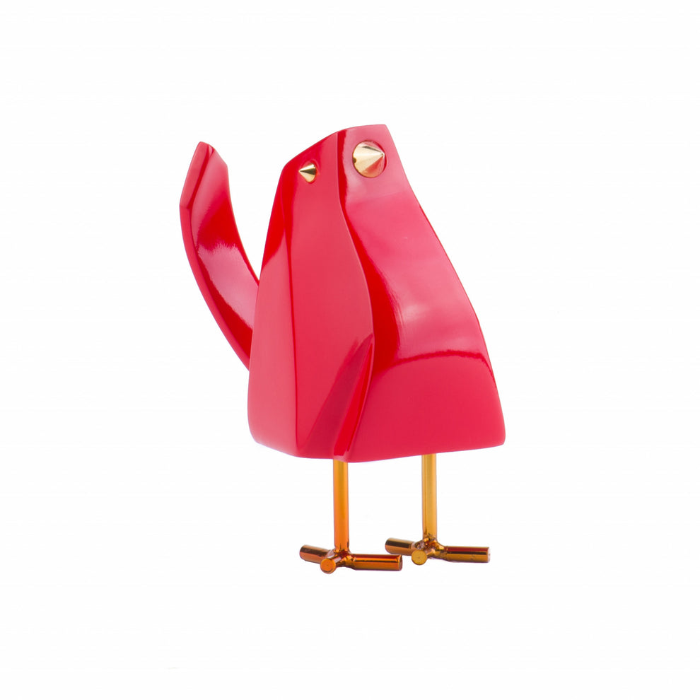 Small Orange and Gold Bird Sculpture By Homeroots | Sculptures | Modishstore - 11