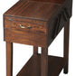 28" Dark Brown Solid Wood Rectangular End Table With Drawer And Shelf By Homeroots