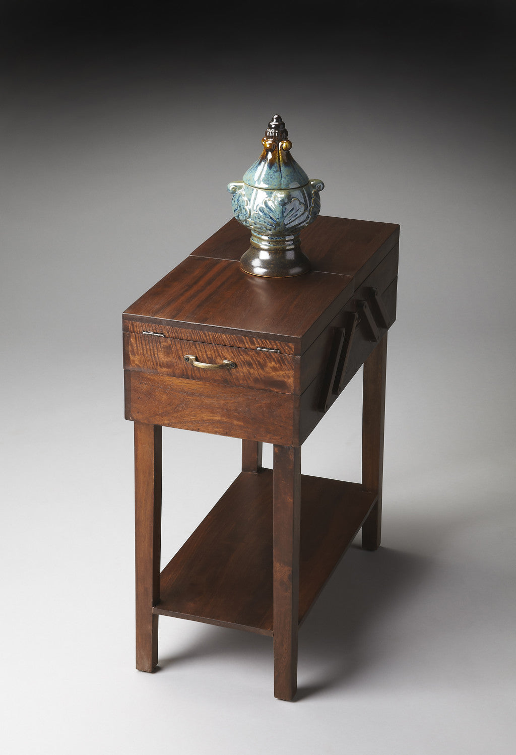 28" Dark Brown Solid Wood Rectangular End Table With Drawer And Shelf By Homeroots | End Tables | Modishstore - 5