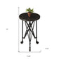 23" Black Industrial Rolling Round End Table By Homeroots | End Tables | Modishstore - 6