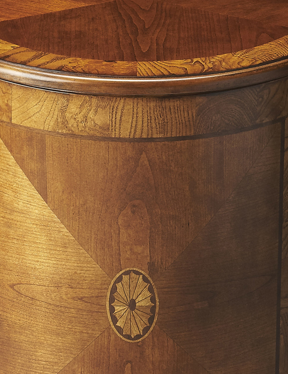 24" Medium Brown And Olive Ash Manufactured Wood Round End Table By Homeroots | End Tables | Modishstore - 6