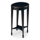 26" Rustic Black Manufactured Wood Oval End Table With Shelf By Homeroots
