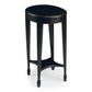 26" Rustic Black Manufactured Wood Oval End Table With Shelf By Homeroots