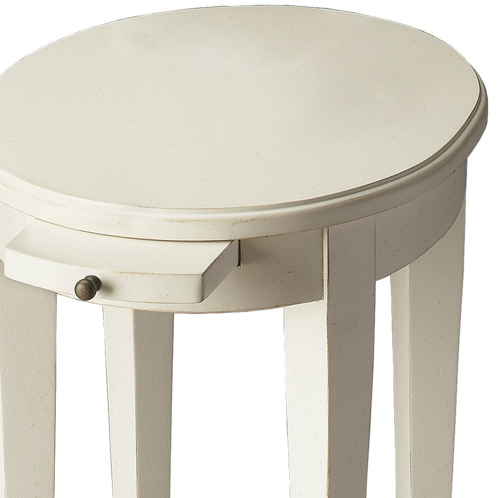 26" White And Cottage White Manufactured Wood Oval End Table With Shelf By Homeroots | End Tables | Modishstore - 4