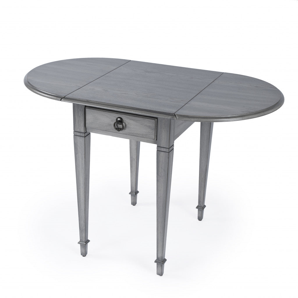 28" Grey Manufactured Wood Oval End Table With Drawer By Homeroots | End Tables | Modishstore - 3