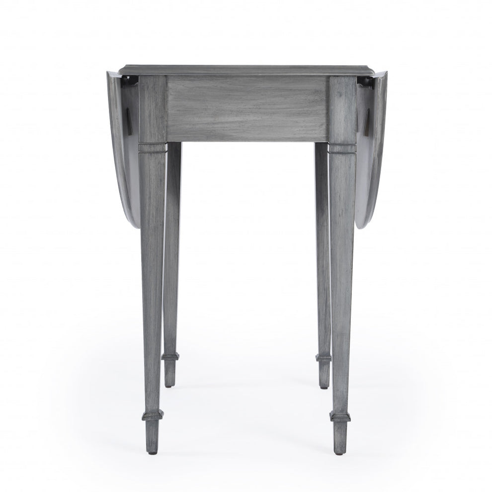28" Grey Manufactured Wood Oval End Table With Drawer By Homeroots | End Tables | Modishstore - 7