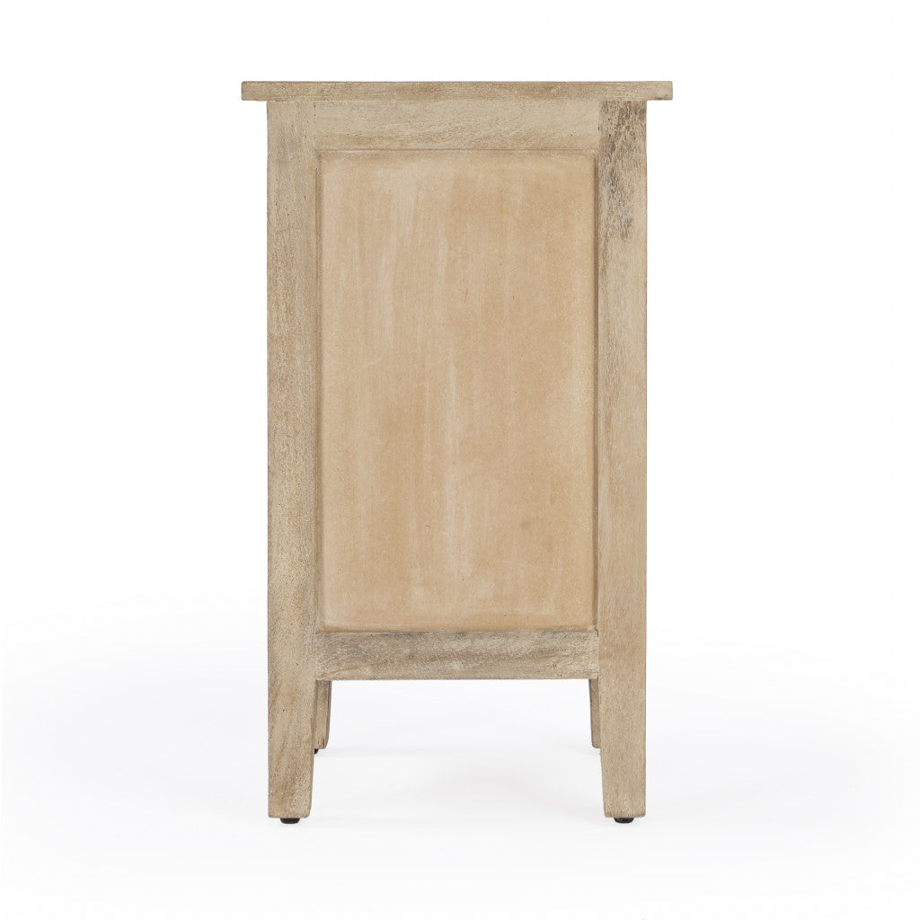 24" Natural Brown Solid Wood End Table With Cabinet and Drawer By Homeroots | End Tables | Modishstore - 8