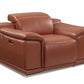 Mod Camel Brown Italian Leather Recliner Chair By Homeroots | Chairs & Recliners | Modishstore - 2