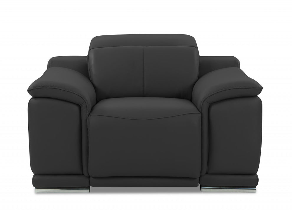 Mod Camel Brown Italian Leather Recliner Chair By Homeroots | Recliners | Modishstore - 6