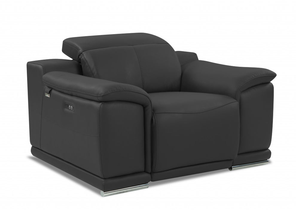 Mod Camel Brown Italian Leather Recliner Chair By Homeroots | Recliners | Modishstore - 7