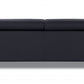 89" Black and Chrome Genuine Leather Standard Sofa By Homeroots | Sofas | Modishstore - 3