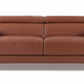 89" Black and Chrome Genuine Leather Standard Sofa By Homeroots | Sofas | Modishstore - 6