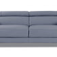 89" Black and Chrome Genuine Leather Standard Sofa By Homeroots | Sofas | Modishstore - 16