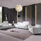 89" Black and Chrome Genuine Leather Standard Sofa By Homeroots | Sofas | Modishstore - 22