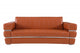 89" Camel Brown Chrome Accents Genuine Leather Standard Sofa By Homeroots | Sofas | Modishstore