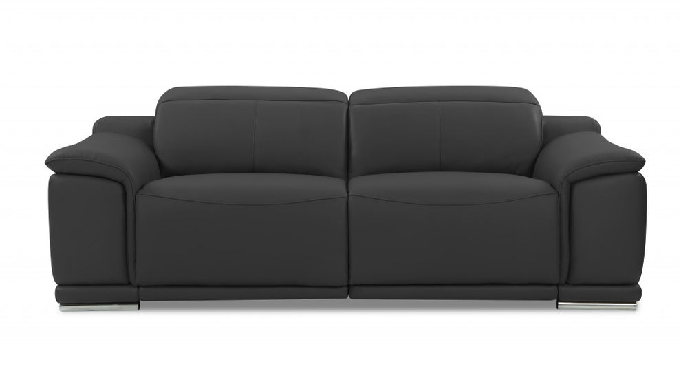 86" Camel Brown Genuine Leather Reclining Sofa By Homeroots | Sofas | Modishstore - 6