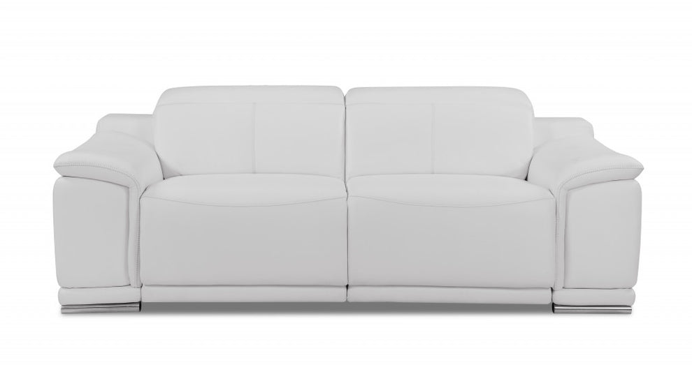 86" Camel Brown Genuine Leather Reclining Sofa By Homeroots | Sofas | Modishstore - 11