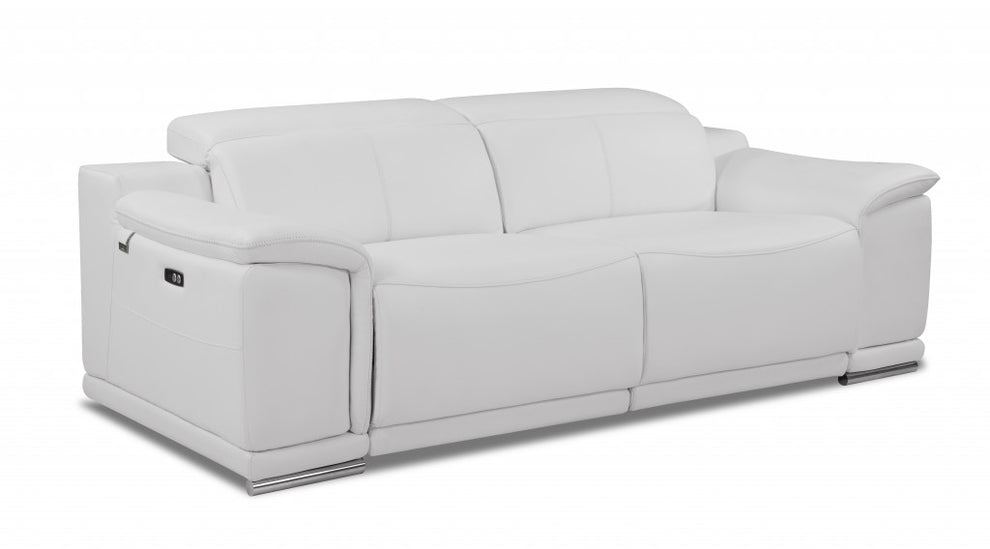 86" Camel Brown Genuine Leather Reclining Sofa By Homeroots | Sofas | Modishstore - 12