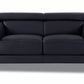 Three Piece Black Italian Leather Six Person Seating Set By Homeroots | Sofa Set | Modishstore - 4