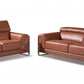 Two Piece Camel Italian Leather Five Person Seating Set By Homeroots
