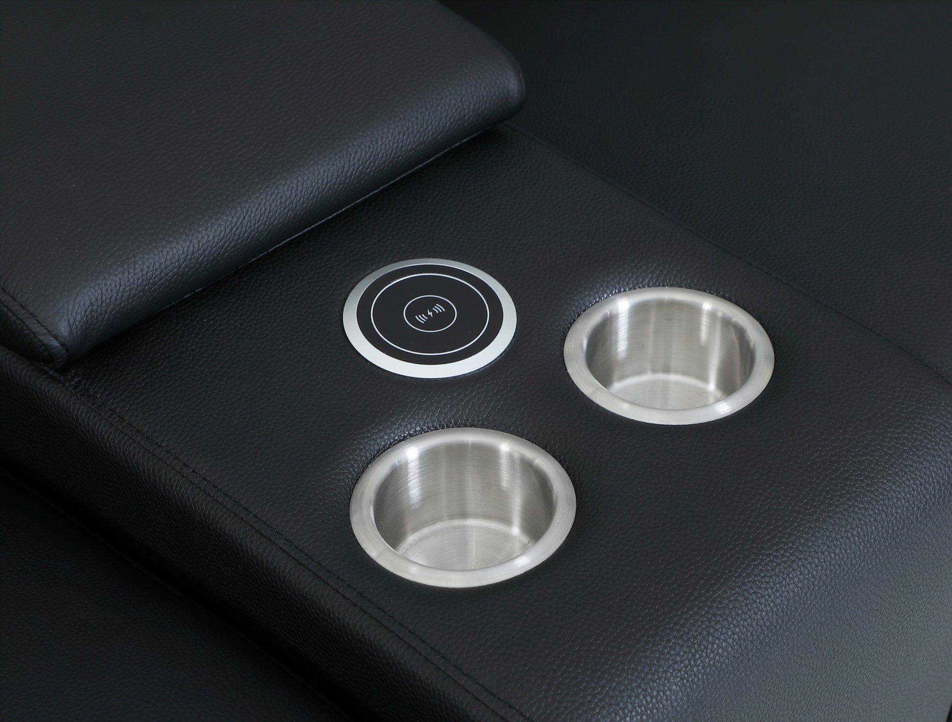 Black Italian Leather Power Reclining L Shaped Six Piece Corner Sectional With Console By Homeroots | Sectional | Modishstore - 6