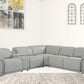 Italian Leather Power Reclining L Shaped Six Piece Corner Sectional With Console By Homeroots