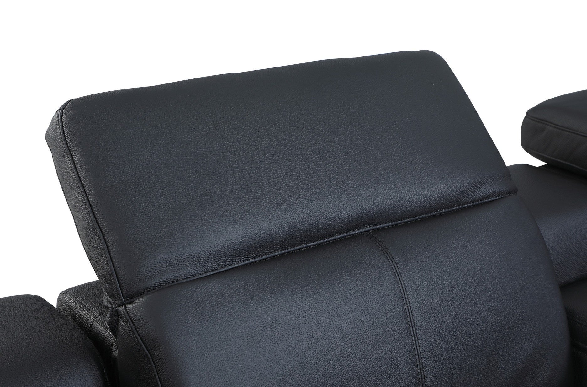 Black Italian Leather Power Reclining L Shaped Seven Piece Corner Sectional With Console By Homeroots | Sectional | Modishstore - 8