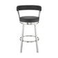 30" Chic Black Faux Leather with Stainless Steel Finish Swivel Bar Stool By Homeroots | Bar Stools | Modishstore - 3