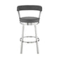 30" Chic Grey Faux Leather with Stainless Steel Finish Swivel Bar Stool By Homeroots | Bar Stools | Modishstore - 2