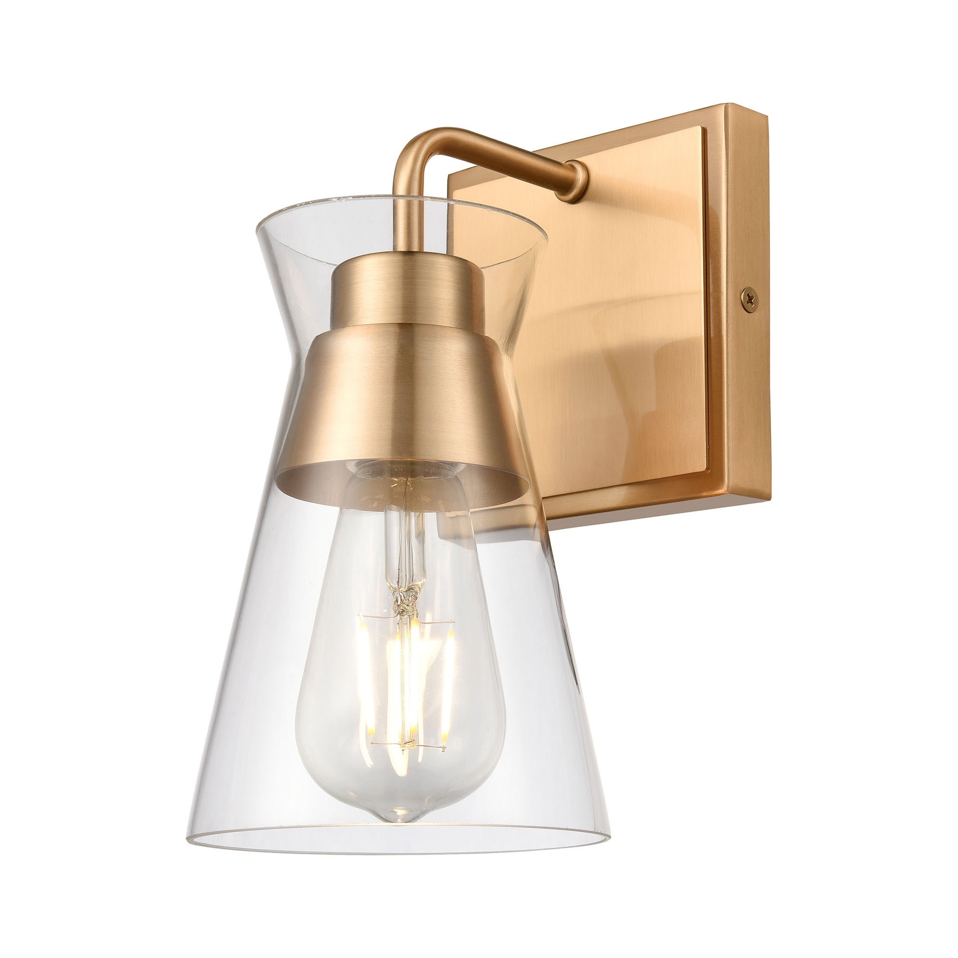 Brookville 1-Light vanity light in Burnished Brass ELK Lighting | Vanity Light | Modishstore